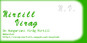 mirtill virag business card